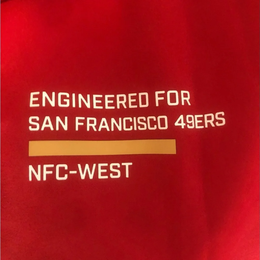 Nike NFL San Francisco 49ers Team Issued PE 1/2 Zip Anorak Jacket Red New
